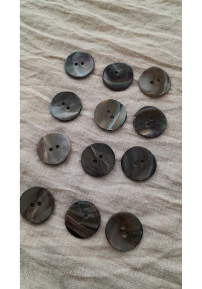 Doğal Tiger Hakiki İnci Midye Kabugu Düğme 10 Mm 9 Adet