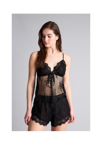 Defacto Dantelli Pijama Takımı Tül Üst Alt H1380AX26SP