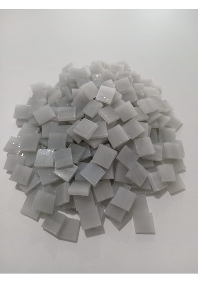 Gri Kare Vitray Cam Mozaik Taşı - Sanatsal Mozaik İçin Yaklaşık 10 X 10 Mm