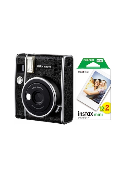 Fujifilm Instax Mini 40 Fotoğraf Makinesi + 20'li Film Siyah