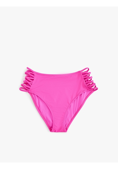 Koton Yüksek Bel Bikini Altı Yanları İpli Astarlı Fuşya 4sak00055mm
