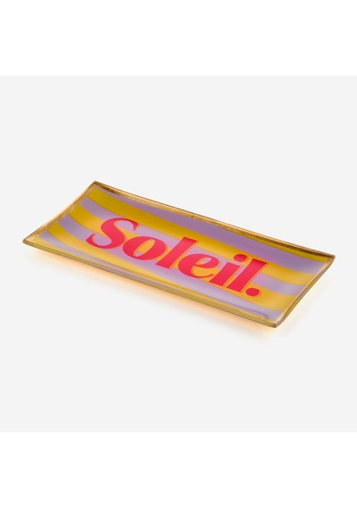 Sarı Cam Soleil Dekoratif Tabak 10x0,8x21 Cm