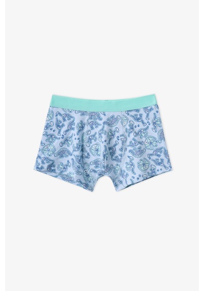 Penti Erkek Çocuk Mavi Dino Bones Çizgili Pamuklu 3lü Boxer