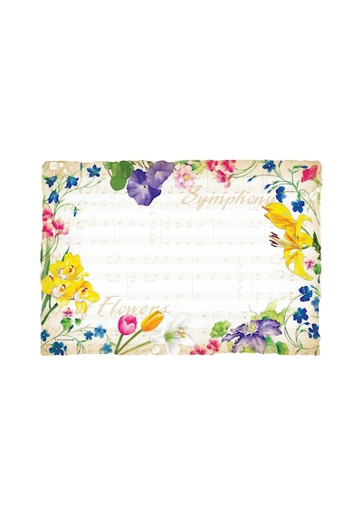 311114 Senfoni Çiçekleri Servis Altlığı,%100 Geri Dönüştürülmüş Kağıt, 23,5 Cm X 35,5 Cm, Baskılı 1000'li Paket 1