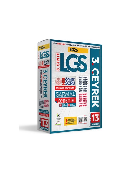2026 8.sınıf LGS 3. Çeyrek Şubat-mart Ayı Meb Örnek Soru Tıpkı Basım Sarmal Deneme Paketi Çözümlü