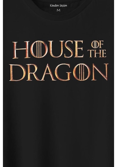 House Of The Dragon Logo Targaryen Baskılı Tişört Unisex T-shirt 001