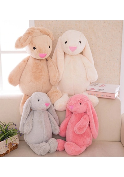 Uyku Arkadaşım Uzun Kulak Bunny Peluş Tavşan 65 Cm Pembe