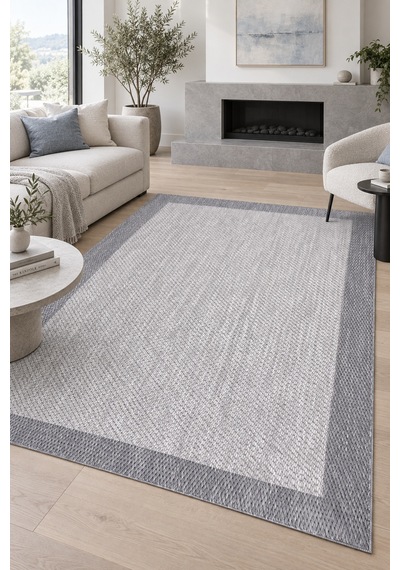Vatra Sisal Halı Tarzı Gri Robot Süpürge Uyumlu Mutfak Salon Koridor Kolay Temizlenebilir Modern Polyester Halı