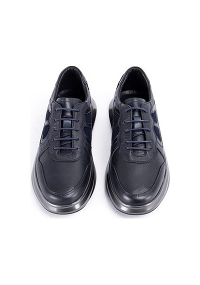 Lacivert Erkek Deri Sneaker-Lacivert