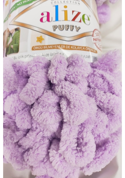 Puffy Açık Lila El Örgü İpi 100gr. 9mt. 5'li Paket - Renk: 27
