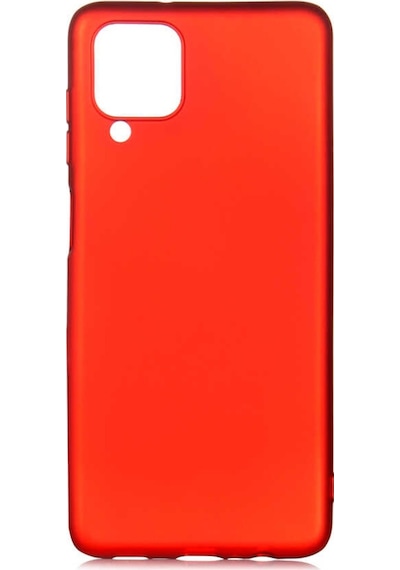 Samsung Uyumlu Galaxy A12 Kılıf Zore Premier Silikon Kapak-Kırmızı