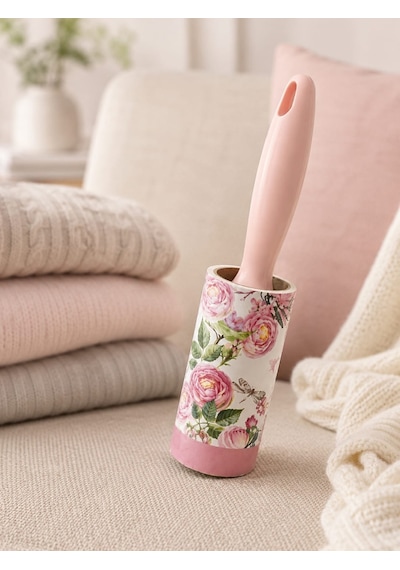 Pembe Saplı Yapışkanlı Tüy Toplayıcı Rulo Bant 60 Yaprak Pet Shop