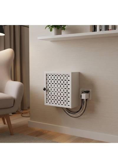 Modem Saklama Kutusu Beyaz
