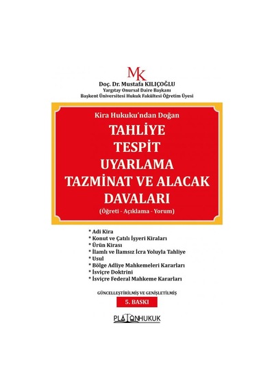 9786258128352 - Tahliye Tespit Uyarlama Tazminat Ve Alacak Davaları