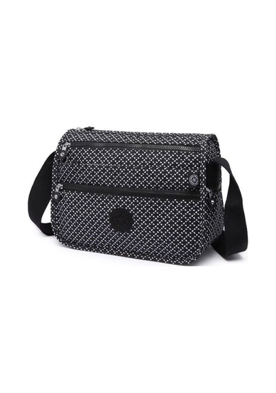 Smart Bags Krinkıl Siyah/beyaz Kumaş Kadın Çapraz Askılı Çanta Sm 001