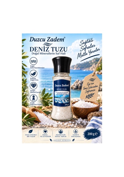 Deniz Tuzu Değirmen Kapak 200 Gr