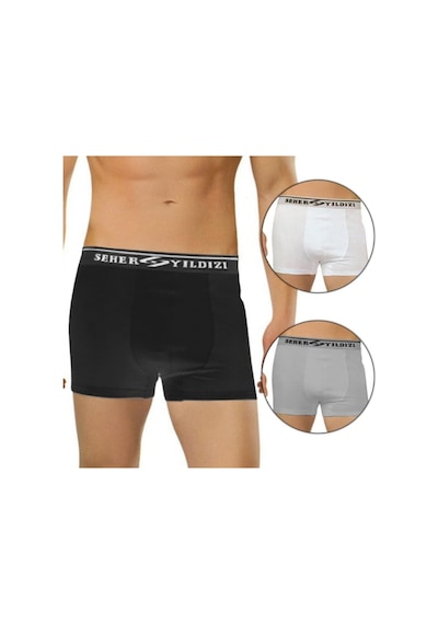 Seher 0060 Erkek Boxer Likralı Şort 6'Lı Paket