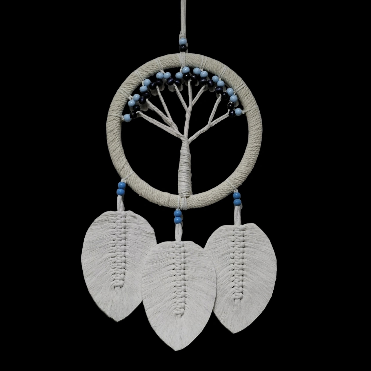 River World Tasarımı Hayat Ağacı Dream Catcher Rüya Kovan Ekru