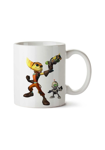 Ratchet-clank-free-png-ımage İki Tarafı Baskılı Kupa Bardak Çok Renkli