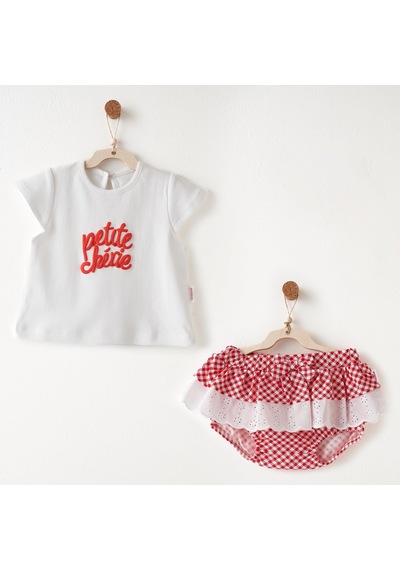 Andywawa Kız Bebek Takım 2 Parça Set Anw-ac26682 Kırmızı