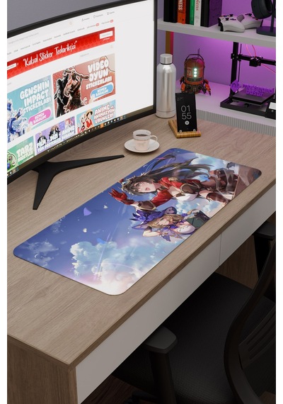 Amber Genshin Impact Anime Gacha V5 - 70x30 Xl Gaming Mouse Pad Fare Altlığı