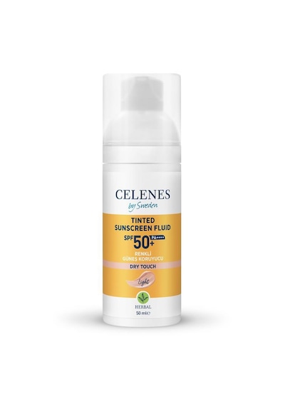 Celenes Herbal Dry Touch Renkli Güneş Koruyucu Light SPF50+ 50 ML