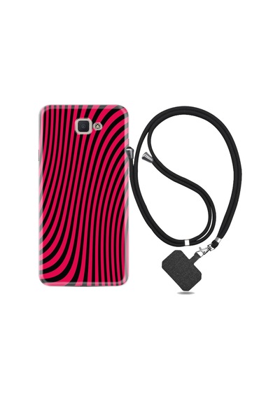 Samsung Uyumlu Galaxy J7 Prime 2 Kilif Ipli Askili Black Pink 1671 529059562