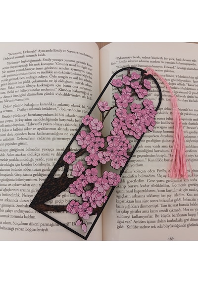 Kitap Ayracı - Kiraz Ağacı Çiçeği Model1