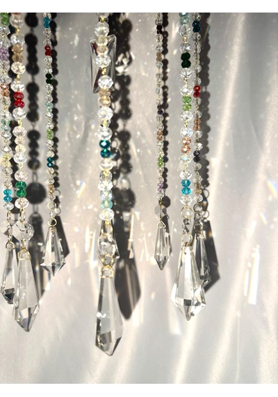 Kristal Güneş Yakalayıcı Suncatcher - Renkli Işık Yansımalı Dekoratif Pencere Süsü Ve Avize Tek Parça