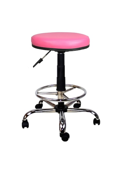 Bürocci Metal Ayaklı Yüksek Tabure-Pembe-2999T0120