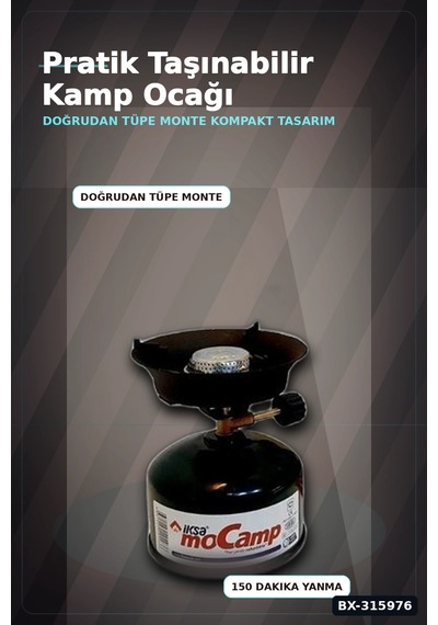 Portatif Kamp Ocağı - 220 Gr Çakmak Gazı Tüpü Uyumlu, Doğa Ve Piknik Tipi Bx-315976 Çok Renkli