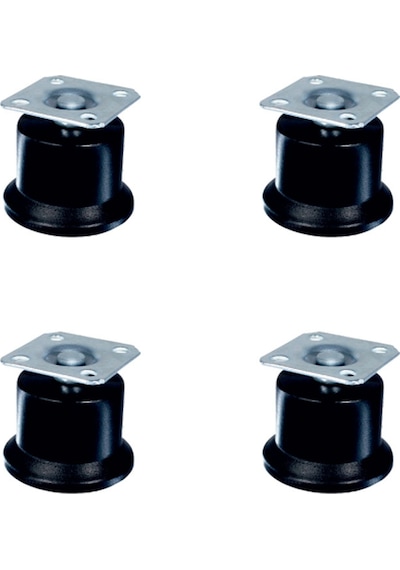 Bekleme Ayak Tablalı - 50mm - Siyah Hks280 - 4 Adet Tdrtr