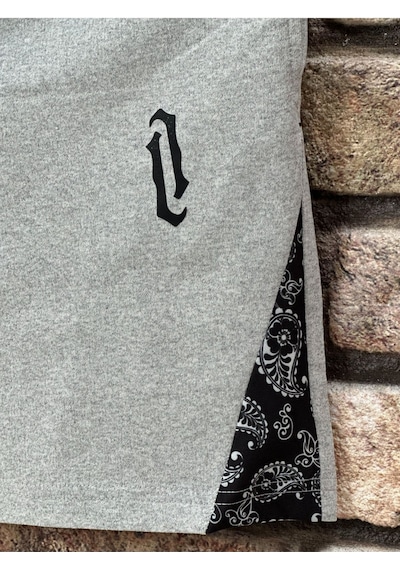 Altamira Erkek Dikey Baskılı Oversize T-shirt Şort 001