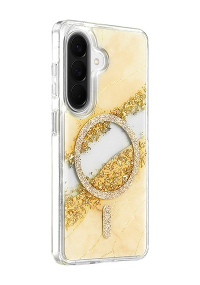 Onegif Samsung Uyumlu Galaxy A57 5g Lotus Simli Magsafe Kapak - Gümüş - 100 00
