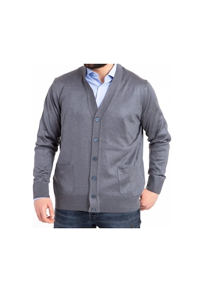 Nacar Store Erkek Indigo Yün Triko Örme Hırka İndigo
