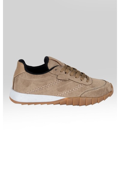 Tw Tonny White Newyork-048 Deri Spor Yürüyüş Günlük Sneaker Ayakkabı Vizon