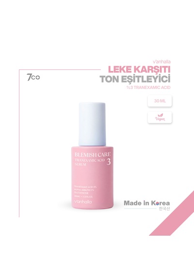 Koyu Leke Karşıtı %3 Traneksamik Asit Cilt Tonu Eşitleyici Aydınlatıcı Serum 30ml