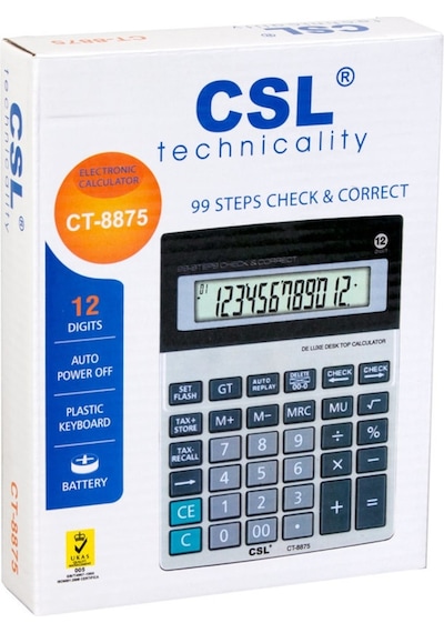 Caslo CT-8875 12 Hane Hesap Makinesi