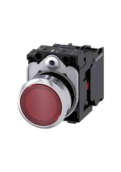 Siemens 3su1152-0ab20-1ca0 - 22mm Metal Işıklı Kırmızı Buton