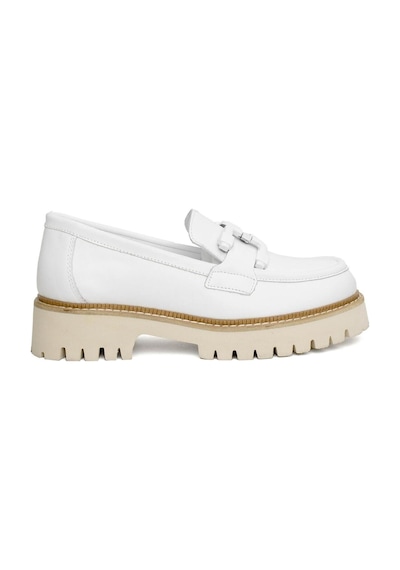Mammamia D24ya-3165 Kadın Deri Loafer Ayakkabı D24YA-3165-R7263 Beyaz