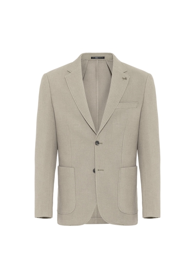 Süvari Haki Slim Fit Desenli Mono Yaka 6 Drop Ceket