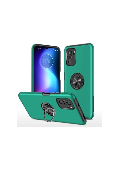Xiaomi Poco F3 Uyumlu Kılıf Elit Yüzüklü Kapak - Yeşil