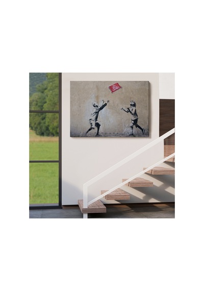 Banksy Stencil'in Top Oyunları Yok İsimli Eseri Kanvas Tablo