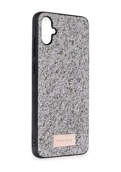Samsung Galaxy  Uyumlu,  A05 Bright Simli Kapak - Gümüş