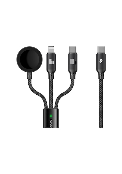 Mcdodo Ca-4940 100w 3in1 Type-c, Lightning Ve Apple Uyumlu iOS Watch Çoklu Şarj Kablosu