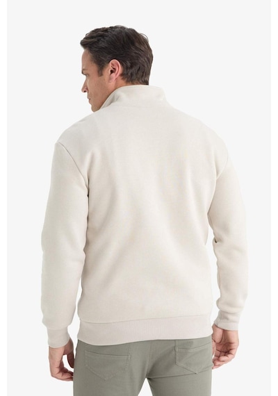 Defacto Regular Fit Dik Yaka Yarım Fermuarlı İçi Yumuşak Tüylü Basic Düz Sweatshirt X7405az25aubg766 Bej