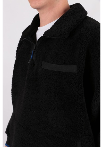 Five Pocket Ff23b6051 Erkek Peluş Mont Siyah