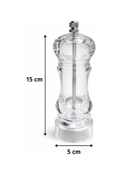 Gourmet Crystal Tuz Karabiber Değirmeni 15 Cm Beyaz