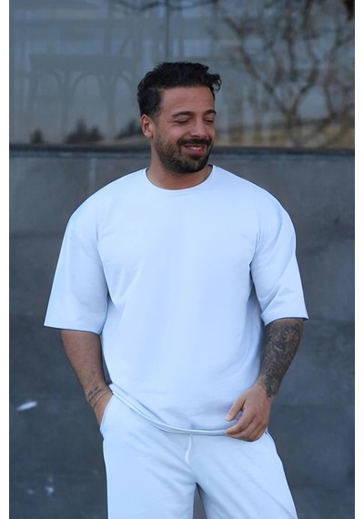 Startmore Erkek Oversize Pamuklu Nefes Alan Beyaz