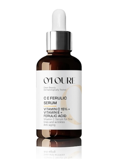 O'loure C E Ferulic Serum,%15 C Vitamini İçeren Aydınlatıcı, Yaşlanma Karşıtı, Ton Eşitleyici Cilt Serumu Yüz Ve Boyun Bölgesi İçin, Parfümsüz, Vegan, 30 Ml